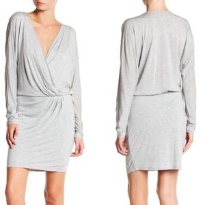 NWT HAUTE HIPPIE v-neck gray dress